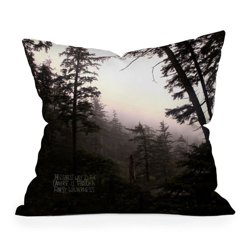 Leah Flores Forest Universe Outdoor Throw Pillow