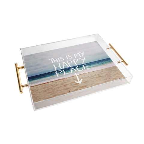 Leah Flores Happy Place X Beach Acrylic Tray