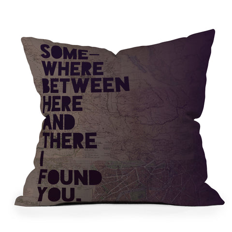 Leah Flores Here And There One Outdoor Throw Pillow