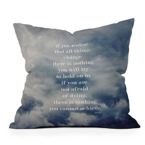 Leah Flores Lao Tzu Outdoor Throw Pillow