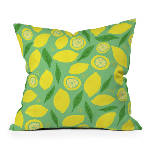 Leah Flores Lemonade Outdoor Throw Pillow