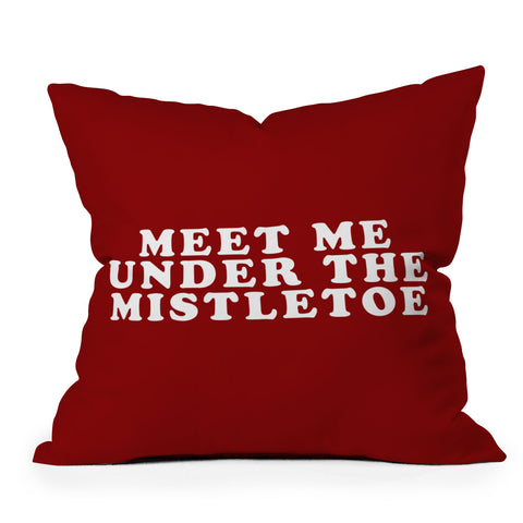 Leah Flores Mistletoe Kiss Outdoor Throw Pillow