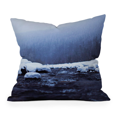 Leah Flores Nisqually River Outdoor Throw Pillow