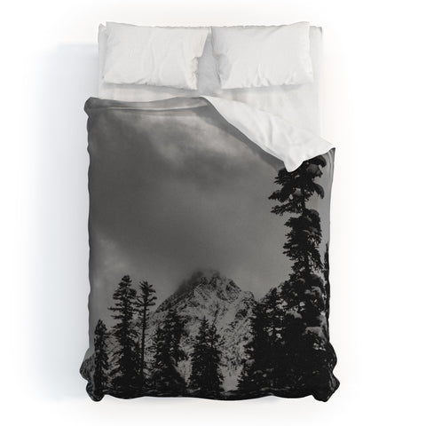 Leah Flores North Cascade Mountain Blizzard Duvet Cover