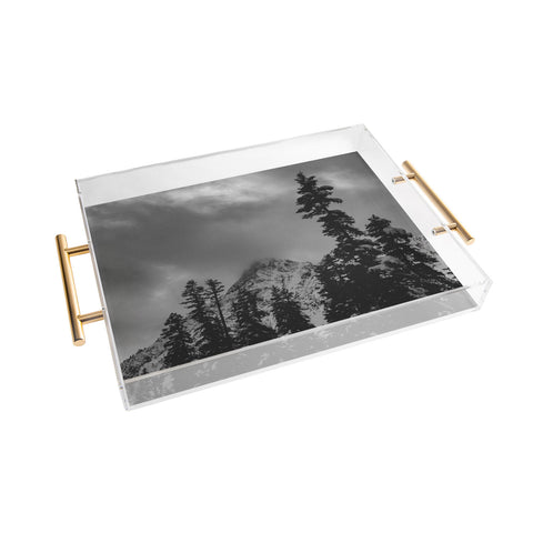 Leah Flores North Cascade Mountain Blizzard Acrylic Tray