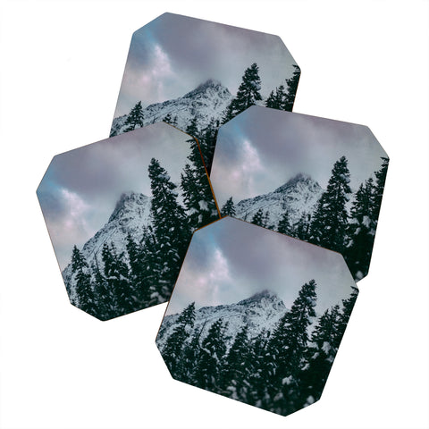 Leah Flores North Cascade Winter Coaster Set