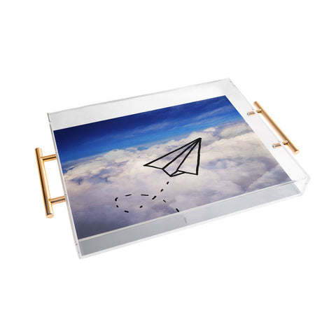 Leah Flores Paper Plane Acrylic Tray