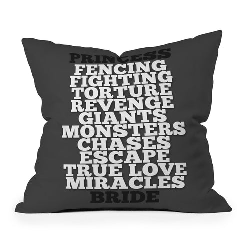 Leah Flores Princess Bride Outdoor Throw Pillow