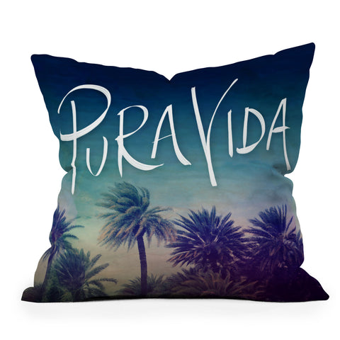 Leah Flores Pura Vida Outdoor Throw Pillow