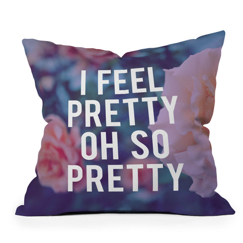 Leah Flores So Pretty Outdoor Throw Pillow