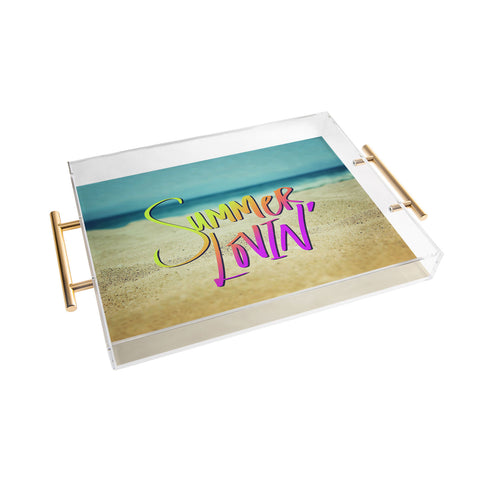 Leah Flores Summer Lovin Beach Acrylic Tray