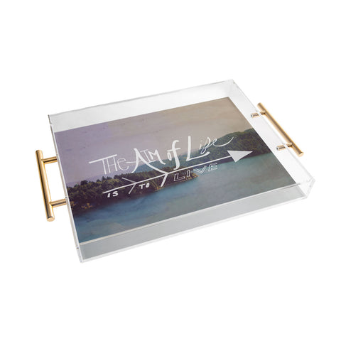 Leah Flores The Aim Of Life Acrylic Tray