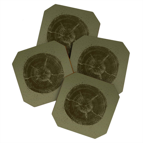 Leah Flores Timber Coaster Set