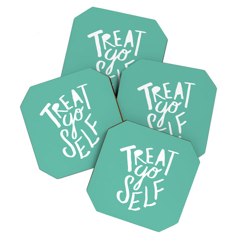 Leah Flores Treat Yo Self x Aquamarine Coaster Set