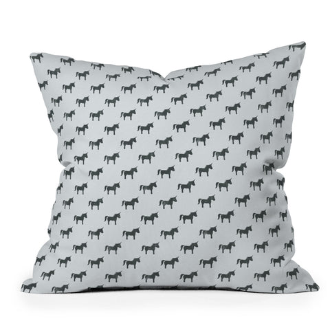 Leah Flores Unicorn Party Outdoor Throw Pillow