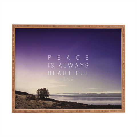 Leah Flores Whitman Peace Rectangular Tray