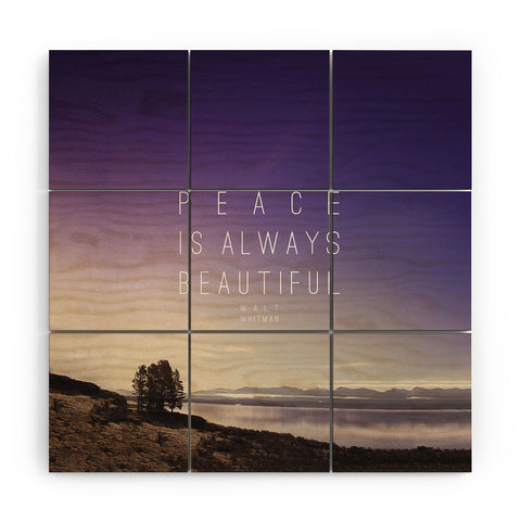 Leah Flores Whitman Peace Wood Wall Mural