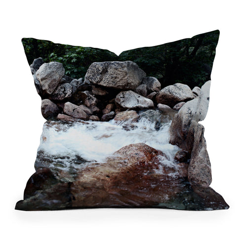 Leah Flores Yosemite Creek Outdoor Throw Pillow