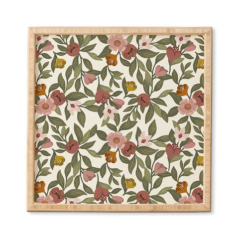 Lebrii Febe Floral Pattern Framed Wall Art