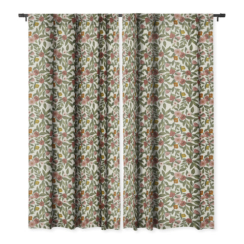 Lebrii Febe Floral Pattern Blackout Window Curtain