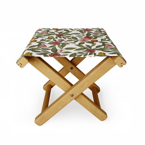 Lebrii Febe Floral Pattern Folding Stool