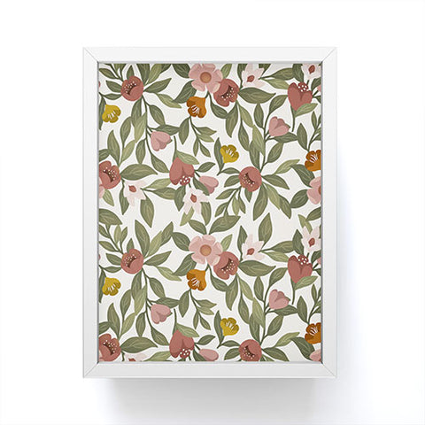 Lebrii Febe Floral Pattern Framed Mini Art Print