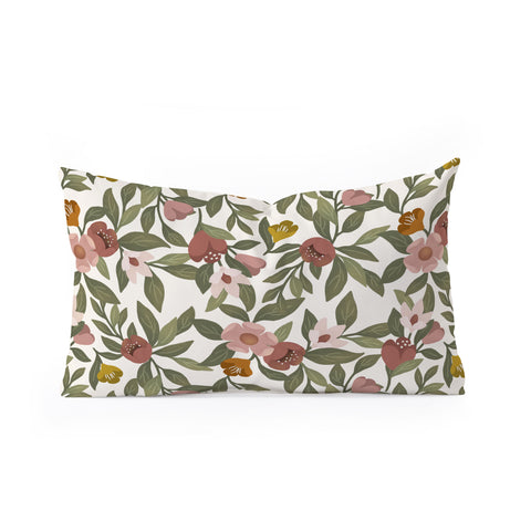 Lebrii Febe Floral Pattern Oblong Throw Pillow