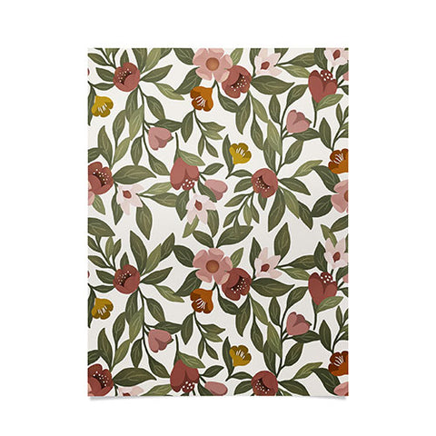 Lebrii Febe Floral Pattern Poster