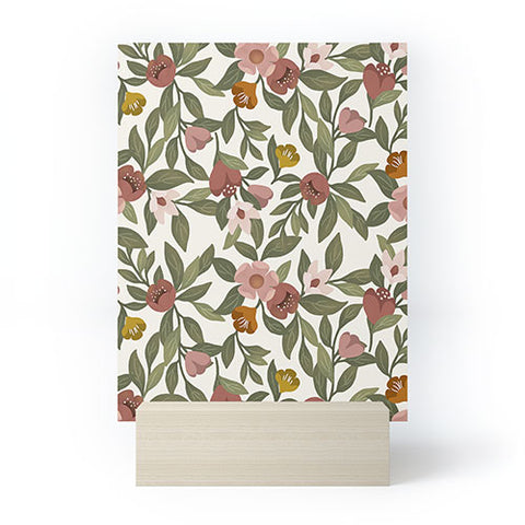 Lebrii Febe Floral Pattern Mini Art Print
