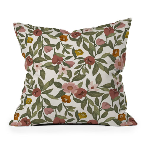 Lebrii Febe Floral Pattern Throw Pillow