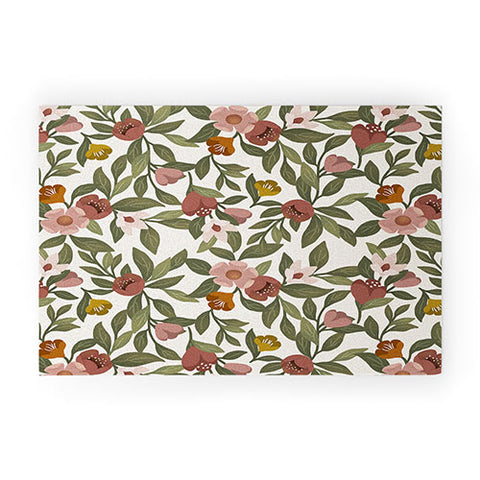 Lebrii Febe Floral Pattern Welcome Mat