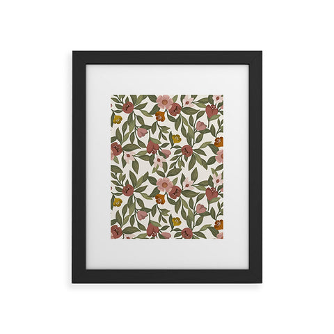 Lebrii Febe Floral Pattern Framed Art Print
