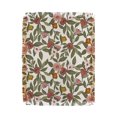 Lebrii Febe Floral Pattern Throw Blanket