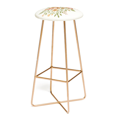 Lebrii Freya Flowers Bar Stool