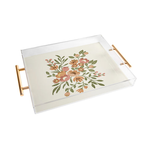 Lebrii Freya Flowers Acrylic Tray