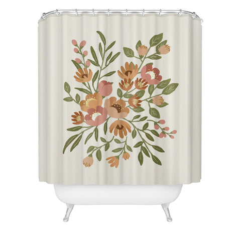 Lebrii Freya Flowers Shower Curtain