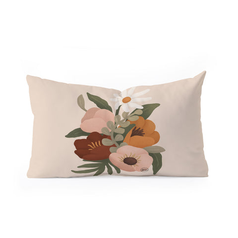 Lebrii Gloria Floral Oblong Throw Pillow