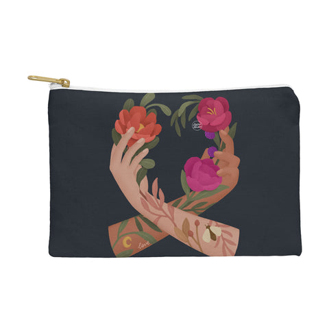 Lebrii Heart Hands Blue Pouch