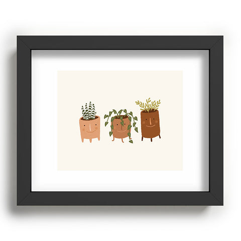 Lebrii Little Face Vases Recessed Framing Rectangle