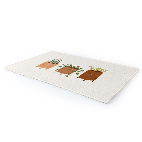 Lebrii Little Face Vases Area Rug