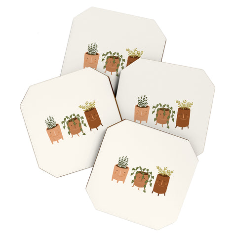 Lebrii Little Face Vases Coaster Set