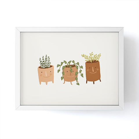 Lebrii Little Face Vases Framed Mini Art Print