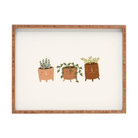 Lebrii Little Face Vases Rectangular Tray