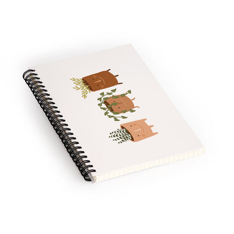 Lebrii Little Face Vases Spiral Notebook
