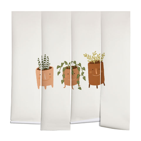 Lebrii Little Face Vases Wall Mural