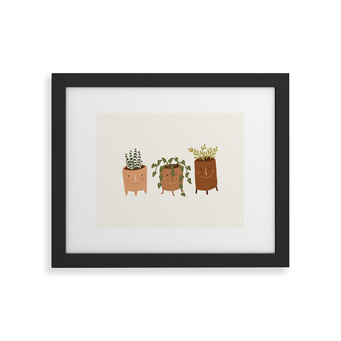 Lebrii Little Face Vases Framed Art Print