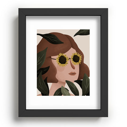 Lebrii Margot Sunflower Portrait Recessed Framing Rectangle