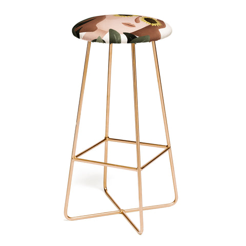 Lebrii Margot Sunflower Portrait Bar Stool