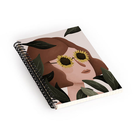 Lebrii Margot Sunflower Portrait Spiral Notebook