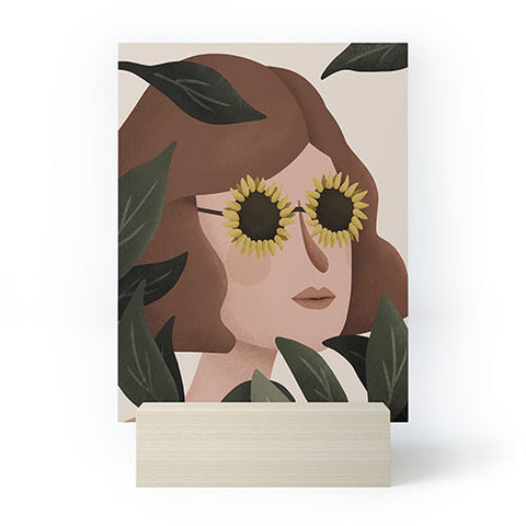 Lebrii Margot Sunflower Portrait Mini Art Print
